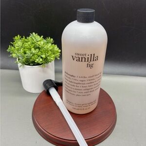 Philosophy Sweet Vanilla Fig Shampoo Shower Gel Bubble Bath 32 oz + Pump $57 New